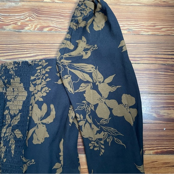 Reformation Blue and Brown Long Sleeve Floral Top - Picture 7 of 14